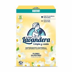 Акція на Універсальний пральний порошок La Antigua Lavandera Detergente Universal Польові квіти, 85 циклів прання, 4.675 кг від Eva