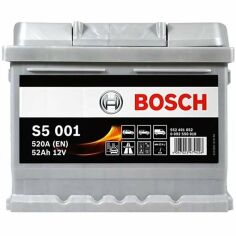 Акция на Автомобильный аккумулятор Bosch 52Ah-12v (S5001), R+, EN520 (5237437161) (0092S50010) от MOYO