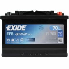 Акция на Автомобильный аккумулятор Exide 70Ah-12v EFB, R+, EN760 (52371210288) (EL700) от MOYO