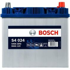 Акция на Автомобильный аккумулятор Bosch 60Ah-12v (S4024), R+, EN540 Азия (5237437135) (0092S40240) от MOYO