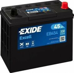 Акція на Автомобильный аккумулятор Exide 45Ah-12v ExcelL+, R+, EN330 Азия (5237607298) (EB454) від MOYO