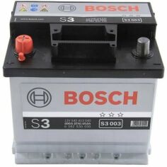 Акция на Автомобильный аккумулятор Bosch 45Ah-12v (S3003), L+, EN400 (5237437157) (0092S30030) от MOYO