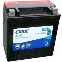 Акция на Автомобильный аккумулятор Exide 14Ah-12v (ETX16-BS) L+, EN215 (52371006686) (ETX16-BS) от MOYO