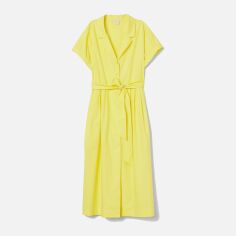 Акция на Сукня-сорочка міді літня жіноча H&M 0809677-001 XL Жовта (СА2000001987773) от Rozetka