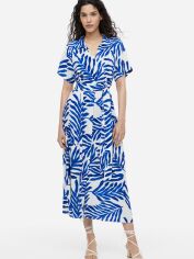 Акція на Сукня-сорочка міді літня жіноча H&M A2609-942075 XS Біла з синім від Rozetka