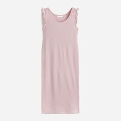 Акция на Сукня для вагітних міді літня жіноча H&M А1512-1097186 L Блідо-рожева от Rozetka