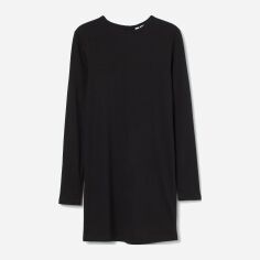 Акция на Сукня-футболка коротка жіноча H&M A1112-1032216 L Чорна от Rozetka