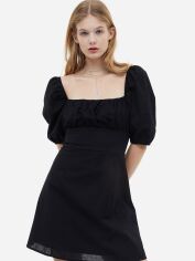 Акция на Сукня коротка літня жіноча H&M A1212-1139144 S Чорна от Rozetka