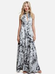 Акция на Сукня довга жіноча H&M XAZ050784POUB 42 Світло-сіра з сірим от Rozetka