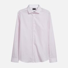 Акція на Сорочка бавовняна чоловіча H&M XAZ107023ZODC XS Біла в рожеву смужку від Rozetka