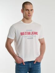 Акция на Футболка чоловіча Big Star Messeret-100 S Біла от Rozetka