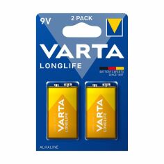 Акція на Батарейка Varta Longlife 6LR61, 2 шт від Eva