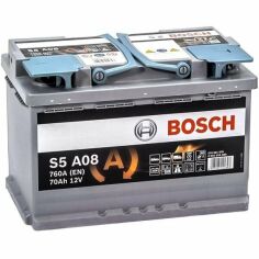 Акція на Автомобильный аккумулятор Bosch 70Ah-12v AGM (S5A08), R+, EN760 (6900281637) (0092S5A080) від MOYO