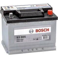 Акция на Автомобильный аккумулятор Bosch 56Ah-12v (S3005), R+, EN480 (5237437150) (0092S30050) от MOYO