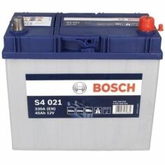 Акция на Автомобильный аккумулятор Bosch 45Ah-12v (S4021), R+, EN330 Азия (5237437152) (0092S40210) от MOYO