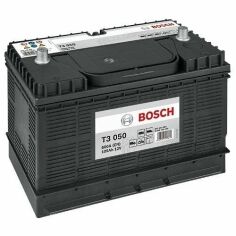 Акция на Автомобильный аккумулятор Bosch 105Ah-12v (T3050), L+, EN800 клеммы по центру (5237881714) (0092T30500) от MOYO
