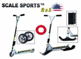 Акція на Самокат Снегоход 2 в 1 Scale Sports Extrem Белый Колеса + Лыжи (1734191399) від Stylus