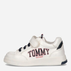 Акція на Дитячі кросівки для хлопчика Tommy Hilfiger Velcro T1B4-32218-1384X336 28 Білі/Сині від Rozetka