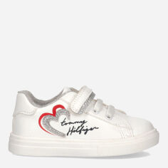Акція на Дитячі кеди для дівчинки Tommy Hilfiger Juice Velcro T1A4-32132-1374X025 29 18.5 см Білі/Сріблясті від Rozetka