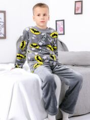 Акція на Дитяча махрова тепла піжама для хлопчика Носи своє 6079-035-4 104 см Сіра (Бетмен) (p-4080-129373) від Rozetka