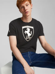 Акція на Футболка Puma Ferrari Race Big Shield Tee 53723001 S Black від Rozetka