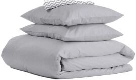 Акція на Комплект постільної білизни Cosas Сімейний 2х160х220 Ranfors Grey Zig-Grey (Ranfors_Grey_Zig-Grey_160x2) від Rozetka