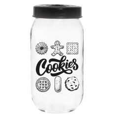 Акція на Банка для продуктов 1 л Jar-Black Cookies Herevin 171541-001 від Podushka