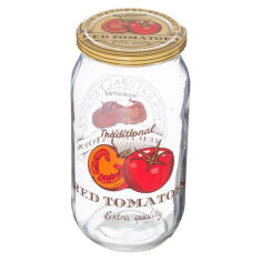 Акция на Банка для продуктов  1 л Decorated Jar-Tomato Herevin 332377-051 от Podushka