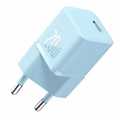 Акция на Baseus USB-C Wall Charger GaN5 mini 1C 20W Blue (CCGN050103) от Y.UA