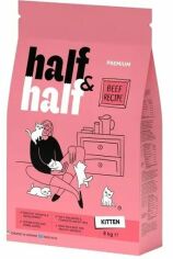 Акція на Сухий корм Half & Half для кошенят з яловичиною 8 кг (4820261920796) від Y.UA