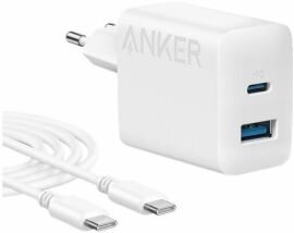Акция на Anker Wall Charger USB-C+USB-A PowerPort 312 20W with USB-C Cable White (B2348G21) от Stylus