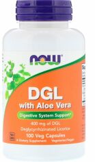 Акція на Now Foods Dgl with Aloe Vera, 400 mg, 100 Veg Capsules (NF4654) від Stylus