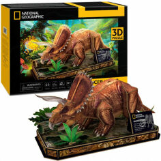 Акция на 3D пазли Cubic Fun National Geographic Dino "Трицератопс" (DS1052h) от Comfy UA
