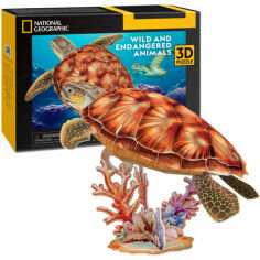 Акция на 3D пазли Cubic Fun Зникаючі тварини "Морська черепаха" (DS1080h) от Comfy UA