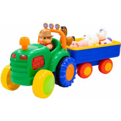 Акція на Базовий ігровий транспорт для малюка Kiddi Smart ТРАКТОР З ТРЕЙЛЕРОМ (063180) від Comfy UA