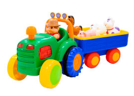 Акція на Ігровий набір Kiddi Smart Трактор з трейлером (063180) від Будинок іграшок