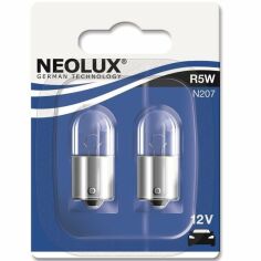 Акция на Лампа Neolux накаливания 12V R5W 5W Ba15S Standard (2шт) (NE_N207-02B) от MOYO