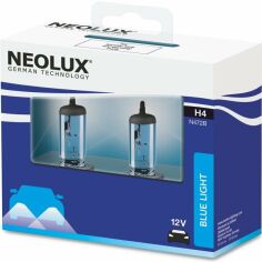 Акція на Лампа Neolux галогеновая 12V H4 60/55W P43T Blue Light Duobox (2шт) (NE_N472_B-SCB) від MOYO