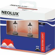 Акция на Лампа Neolux галогеновая 12V H7 55W Px26D Extra Light +50% Duobox (2шт) (NE_N499EL-SCB) от MOYO