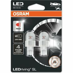 Акция на Лампа Osram светодиодная 12V W16W Led 2W Red W2.1x9.5D Ledriving Sl Красный (2шт) (OS_921_DRP-02B) от MOYO