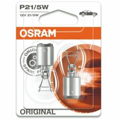 Акция на Лампа Osram накаливания 12V P21/5W 21/5W Bay15D Original Line (2шт) (OS_7528-02B) от MOYO