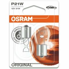 Акция на Лампа Osram накаливания 12V P21W 21W Ba15S Original Line (2шт) (OS_7506-02B) от MOYO