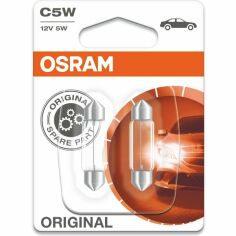 Акция на Лампа Osram накаливания 12V C5W 5W Sv8.5-8 Original Line (2шт) (OS_6418-02B) от MOYO