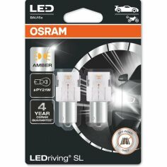 Акция на Лампа Osram светодиодная 12V Py21W Led 1.3W Bau15S Ledriving Sl (2шт) (OS_7507_DYP-02B) от MOYO