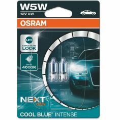 Акция на Лампа Osram накаливания 12V W5W 5W W2,1x9.5D Cool Blue Intense Next Gen (2шт) (OS_2825_CBN-02B) от MOYO