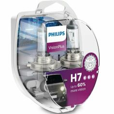 Акція на Лампа Philips галогеновая 12V H7 55W Px26Dvisionplus +60% (2шт) (PS_12972_VP_S2) від MOYO