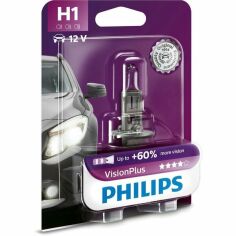 Акция на Лампа Philips галогеновая 12V H1 55W P14.5S Visionplus, +60% (PS_12258_VP_B1) от MOYO