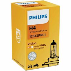Акція на Лампа Philips галогеновая 12V H4 60/55W P43T-38 Vision +30% (PS_12342_PR_C1) від MOYO