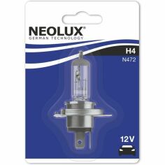 Акция на Лампа Neolux галогеновая 12V H4 60/55W P43T Standard (NE_N472_01B) от MOYO