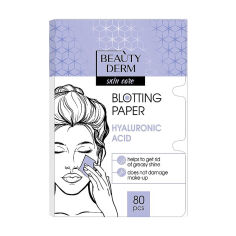 Акция на Матувальні серветки для обличчя BEAUTYDERM Skin Care Blotting Paper з гіалуроновою кислотою, 80 шт от Eva